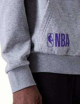 Sudadera new era L.A. Lakers logo oversized gris de hombre.