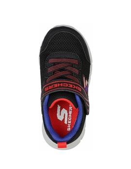 Zapatillas skechers comfy flex mini trainer negro de bebé.