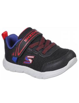 Zapatillas skechers comfy flex mini trainer negro de bebé.