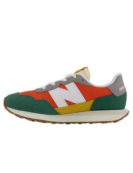 Zapatillas new balance ph237ee naranja de niño.