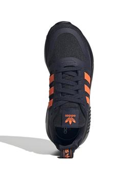 Zapatillas adidas multix c marino naranja de niño.