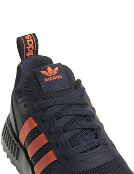 Zapatillas adidas multix c marino naranja de niño.