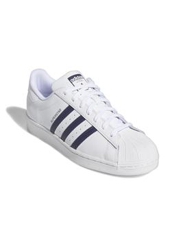 Zapatillas adidas superstar blanco marino de hombre.