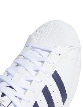 Zapatillas adidas superstar blanco marino de hombre.