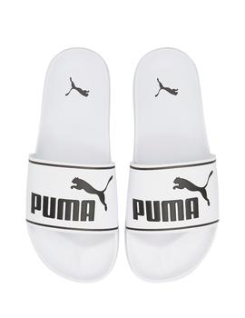 chanclas puma leadcat 2.0 blanco unisex.