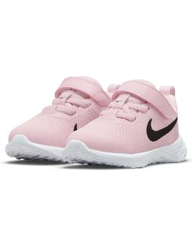 Zapatillas nike revolution 6 next nature tdv rosa de bebé.