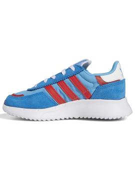 Zapatillas adidas retropy f2 c azul rojo de niño.