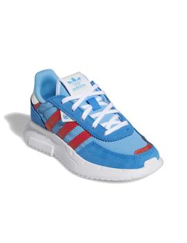 Zapatillas adidas retropy f2 c azul rojo de niño.