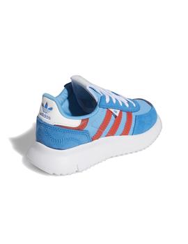 Zapatillas adidas retropy f2 c azul rojo de niño.