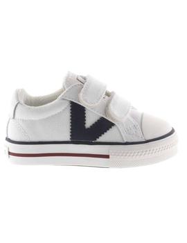 zapatillas victoria de lona blanco de niño.