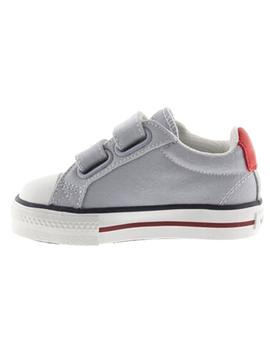 zapatillas victoria de lona gris de niño.