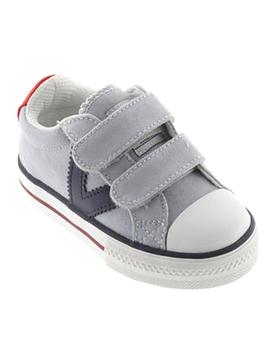 zapatillas victoria de lona gris de niño.