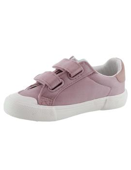 zapatillas victoria de lona rosa de niña.