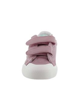 zapatillas victoria de lona rosa de niña.