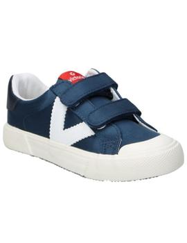 zapatillas victoria de lona azul marino de niño.