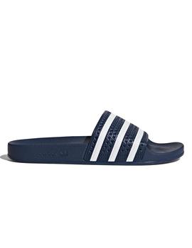 chanclas adidas adilette marino blanco unisex.