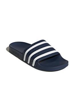 chanclas adidas adilette marino blanco unisex.