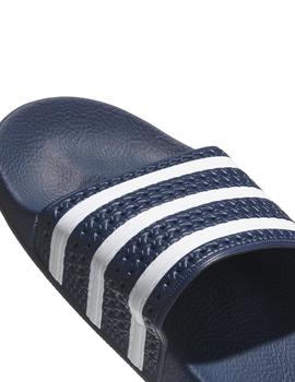 chanclas adidas adilette marino blanco unisex.