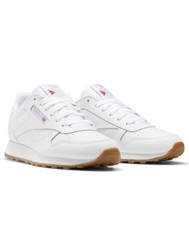 Zapatillas reebok classic leather j blanco caramelo de niño.