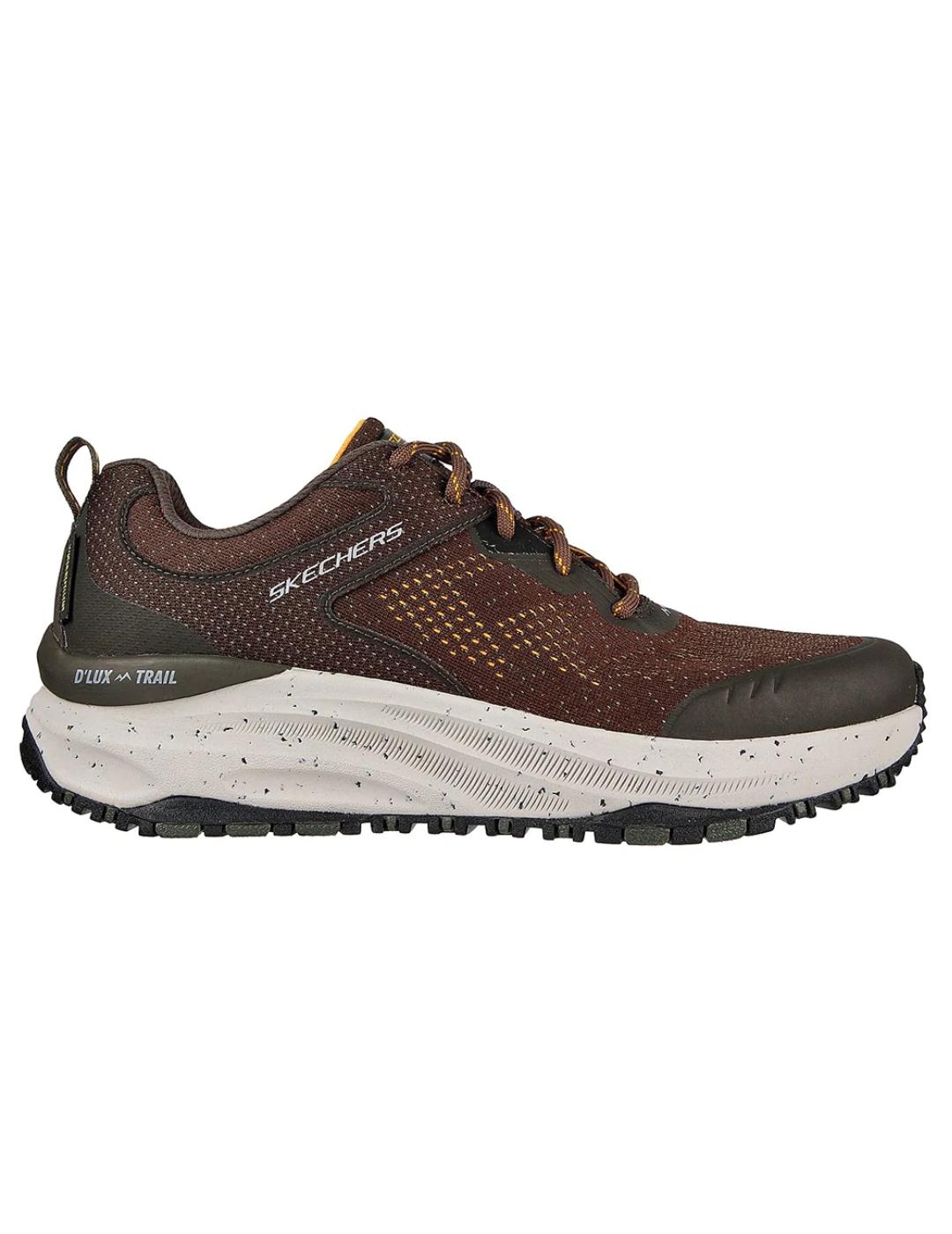 Zapatillas skechers d´lux trail marron de hombre.