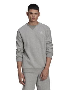 sudadera adidas essential crew gris de hombre.