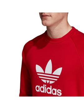 Sudadera de Hombre Adidas TREFOIL CREW ROJO