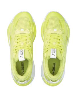 Zapatillas puma rs-z neon amarillo de mujer.