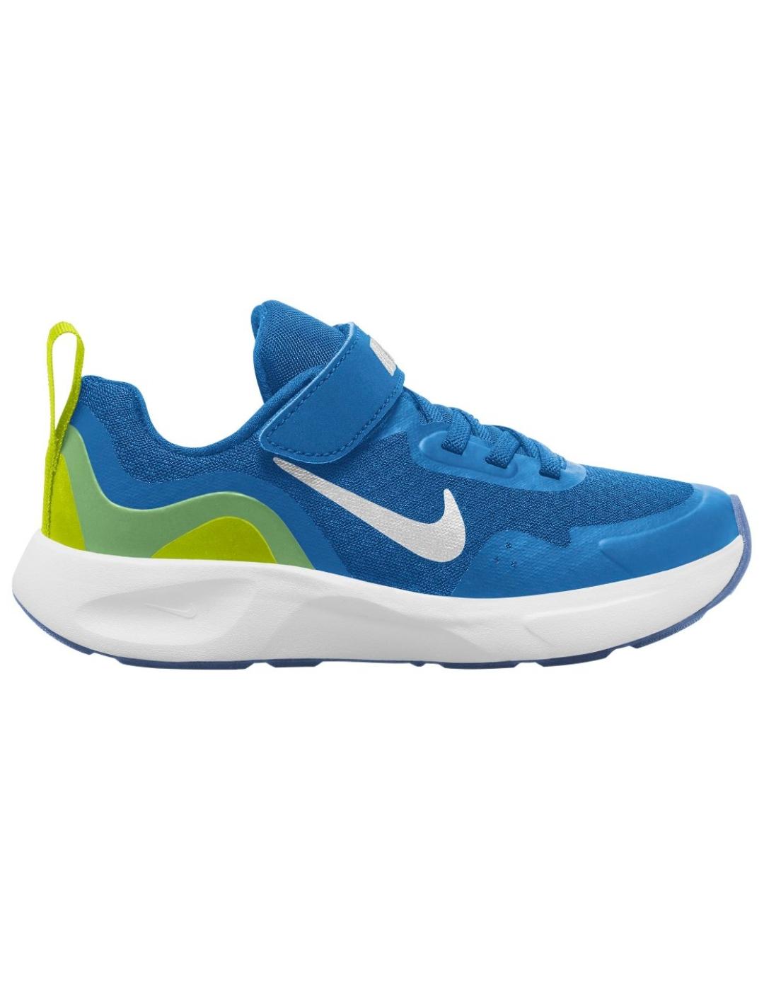 Zapatillas nike wearallday ps azul de niño.