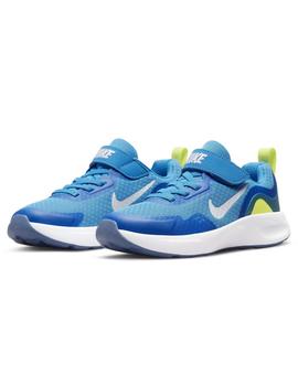 Zapatillas nike wearallday ps azul de niño.