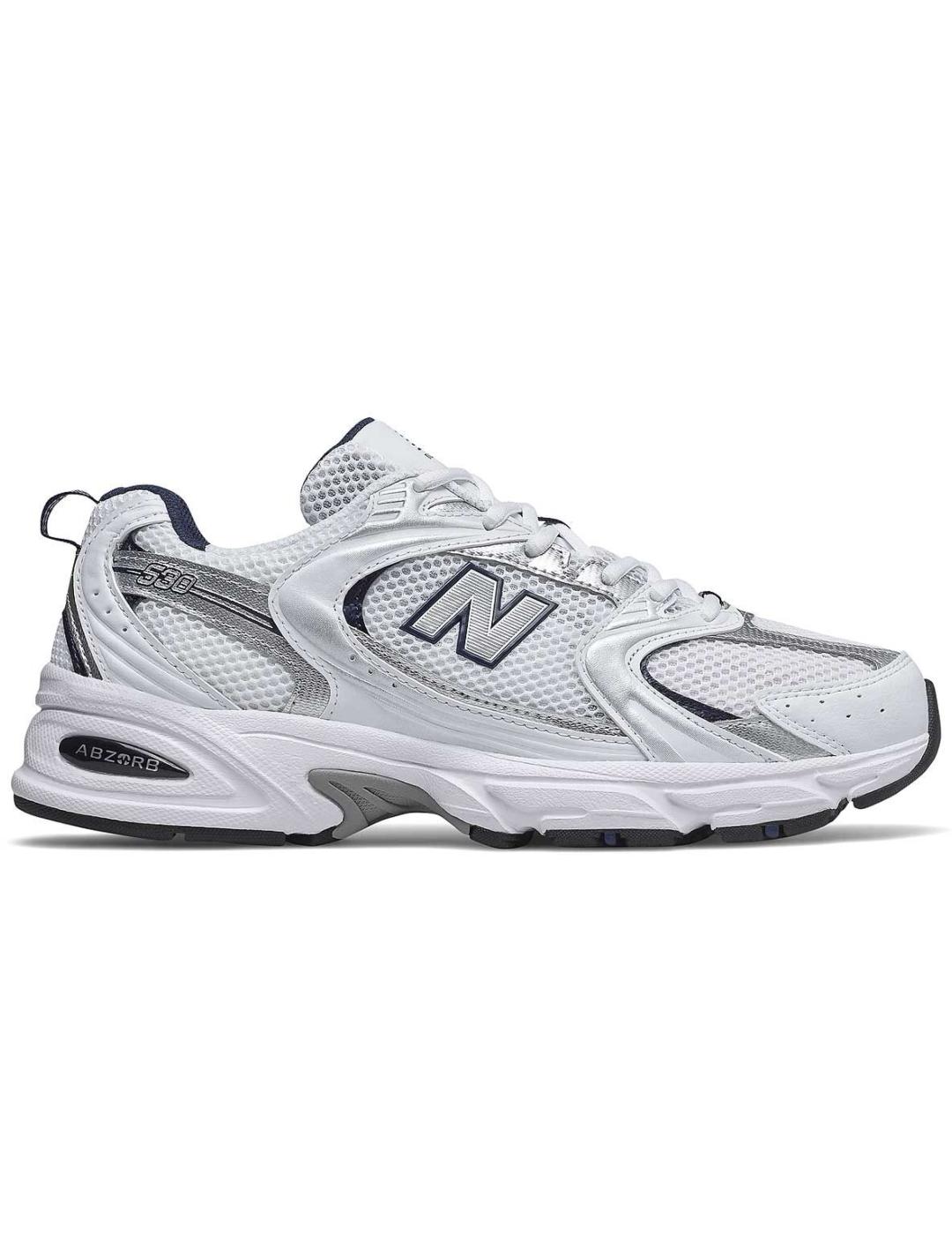 Zapatillas new balance mr530sg blanco plata unisex.