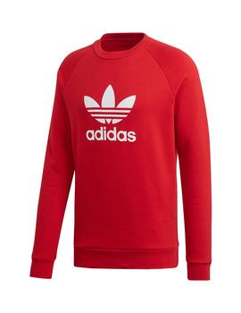 Sudadera de Hombre Adidas TREFOIL CREW ROJO