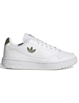 Zapatillas adidas ny 90 j blanco verde de niño.