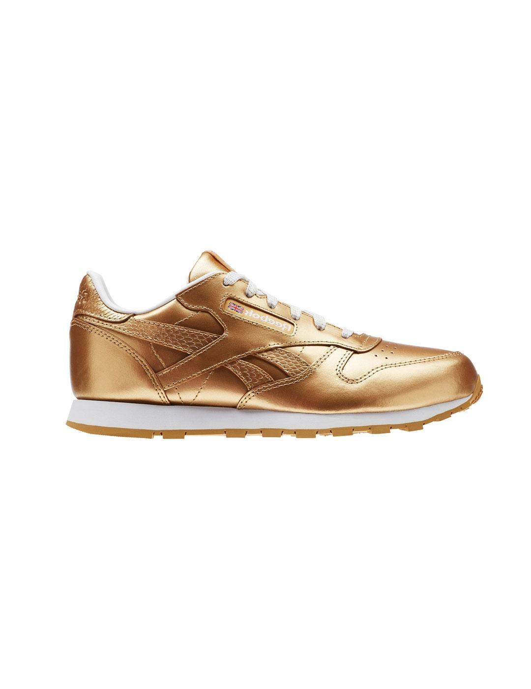 Zapatillas de Niña Reebok Classic Leather Dorado