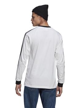 camiseta adidas 3-stripes manga larga blanco de hombre.