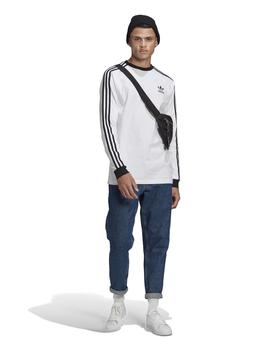 camiseta adidas 3-stripes manga larga blanco de hombre.