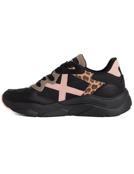 Zapatillas munich mali17 negro rosa de mujer.