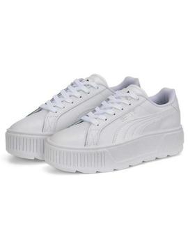 Zapatillas puma karmen l jr blanco de niña.