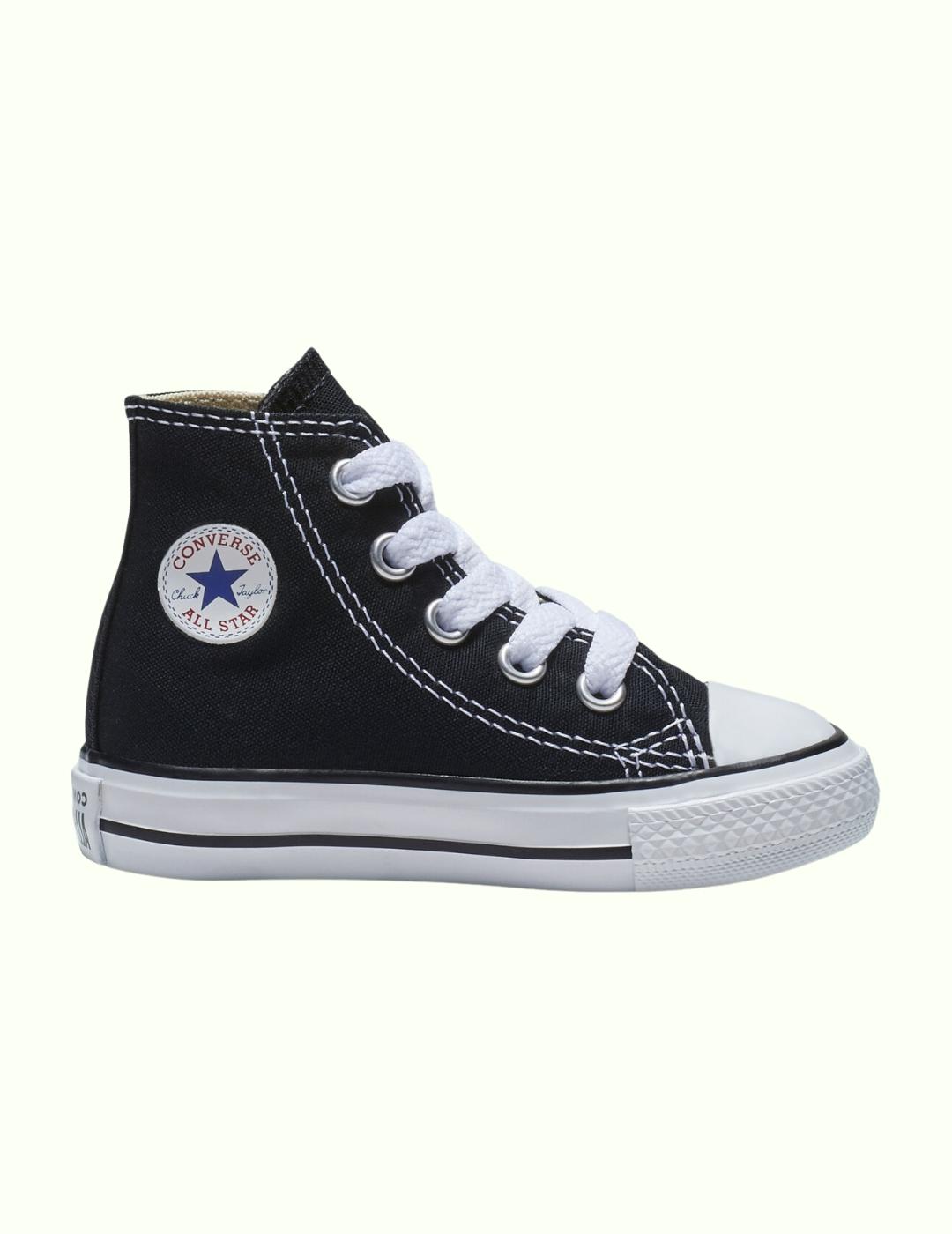 de acuerdo a Prima cortina Zapatillas converse all star hi negro de bebé.