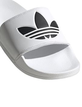 Chanclas adidas adilette lite blanco unisex.