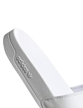 Chanclas adidas adilette lite blanco unisex.