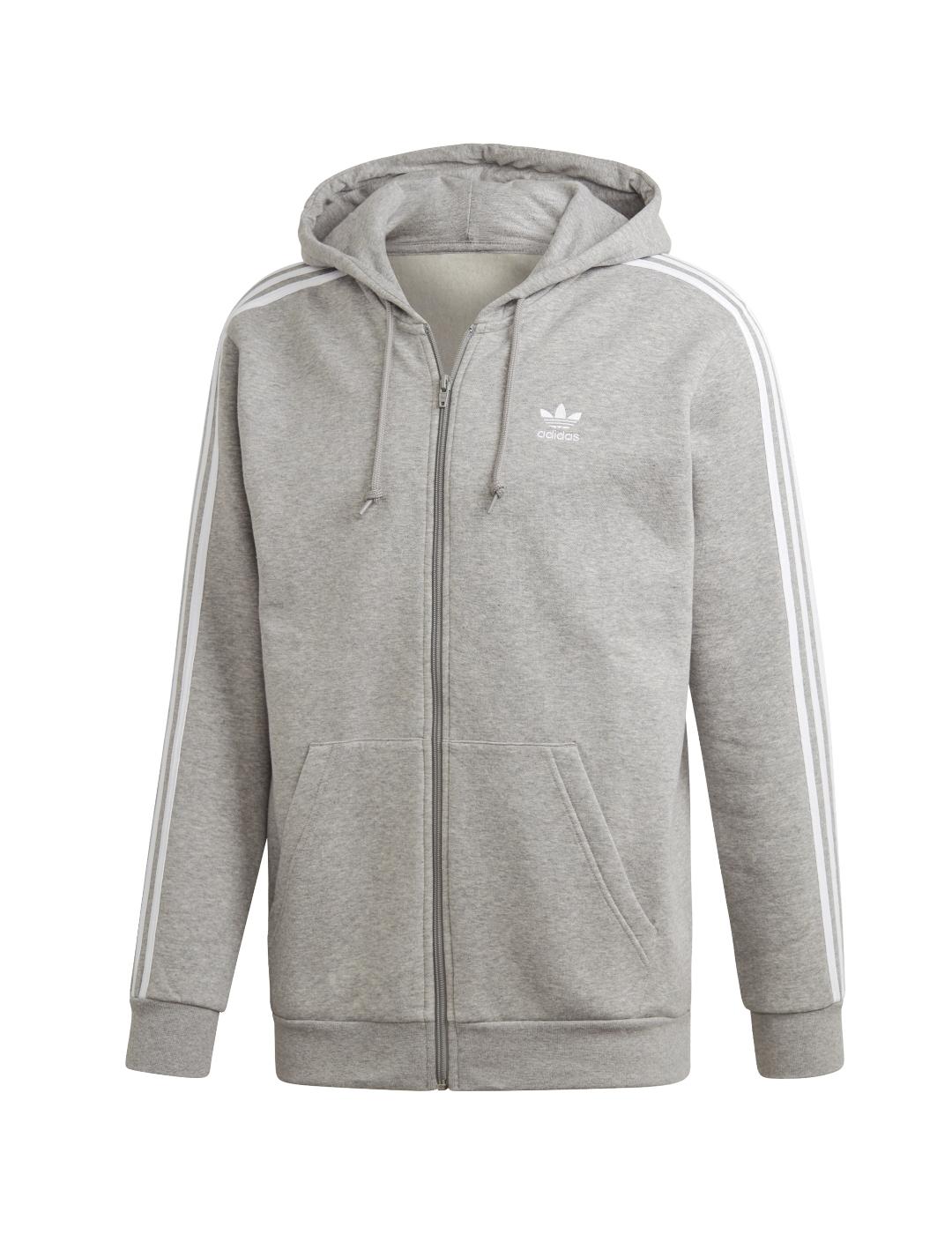 Chaqueta de Hombre ADIDAS 3 STRIPES FZ GRIS