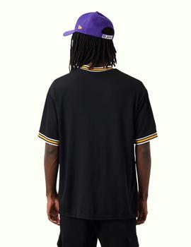 Camiseta new era L.A. Lakers oversized negro de hombre.