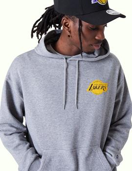 Sudadera new era L.A. Lakers logo oversized gris de hombre.