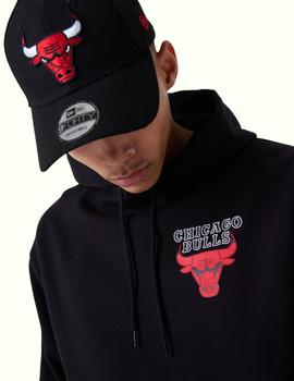 Sudadera new era nba C. Bulls oversized negro de hombre.