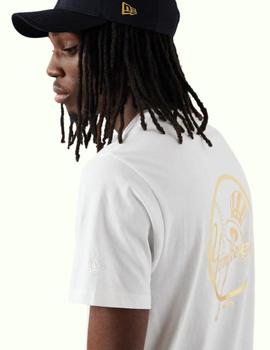 camiseta neyyan MLB logo blanco dorado de hombre.