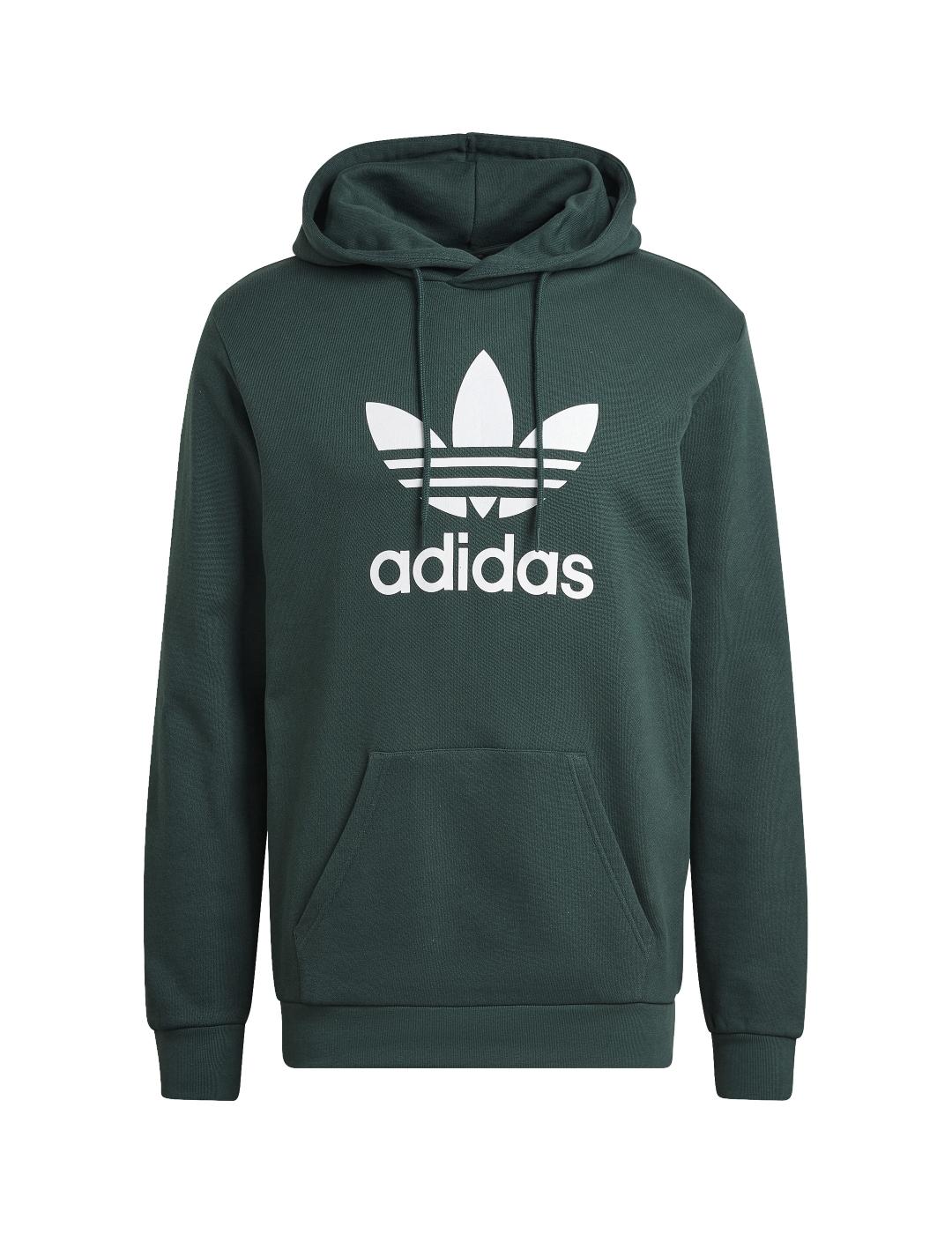 chasquido comprar Dos grados sudadera con capucha adidas trefoil verde de hombre.