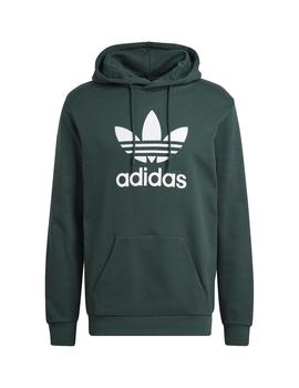 sudadera con capucha adidas trefoil verde de hombre.