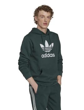 sudadera con capucha adidas trefoil verde de hombre.