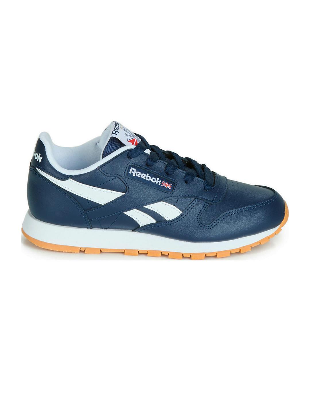 Zapatillas Reebok Classic Leather Niños Blanco-azul