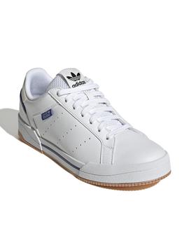 Zapatillas adidas court tourino blanco azul de hombre.